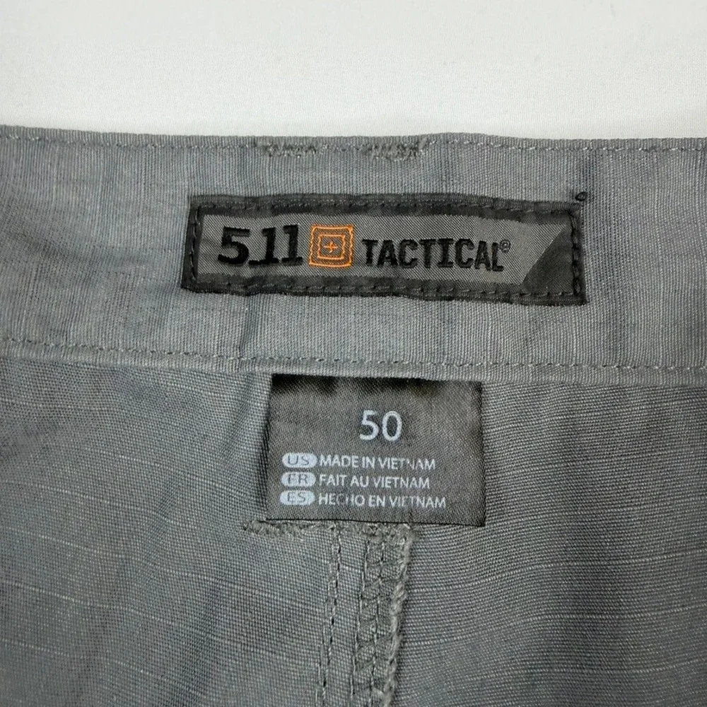 5.11 Tactical Cargo Shorts Mens 50 Gray Ripstop Multi-Pocket Utility Hiking